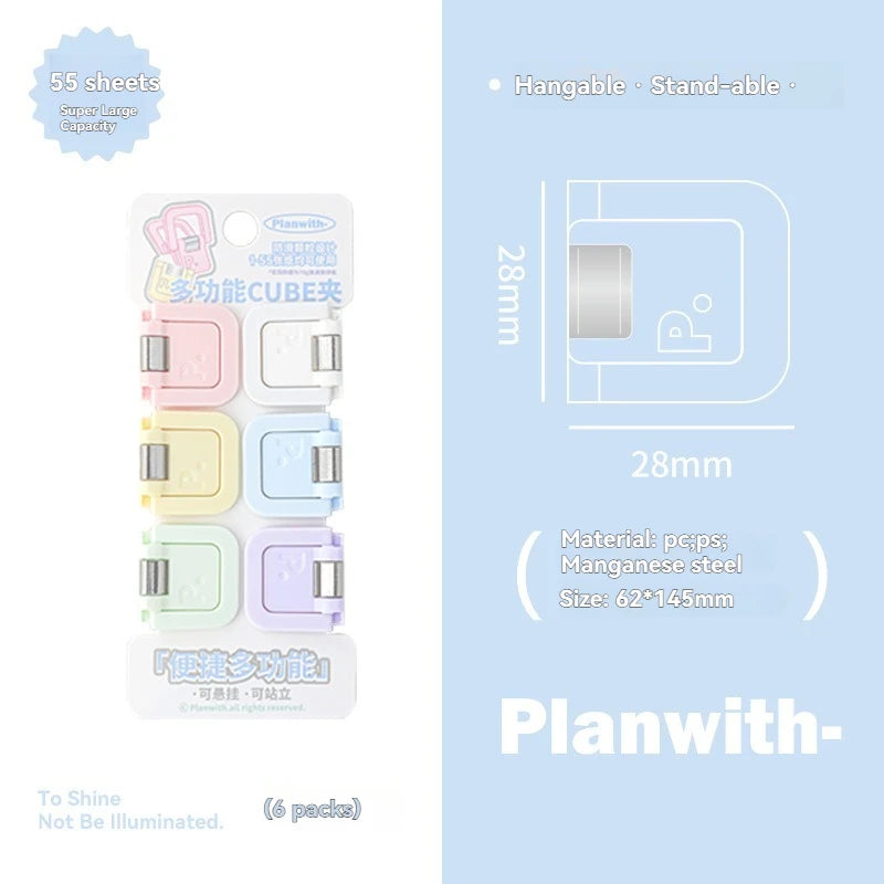 Multifunctional Mini Folder Clips – Cute Back-to-School Paper Organizer (Set of 4-6)