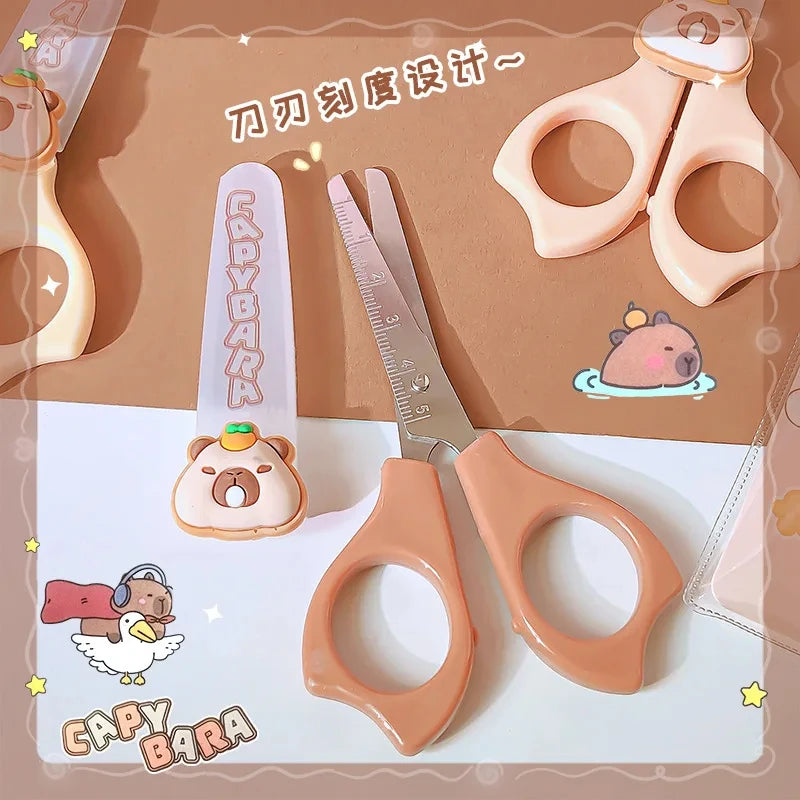 Capybara Scissors Set for School - Cute & Practical