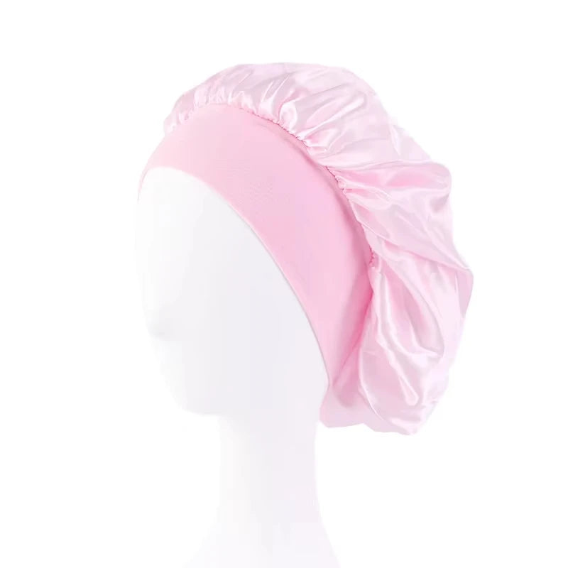 Silk Bonnet for Men Women Hair Bonnet for Sleeping,High Elasticity Wide Soft Band Sleep Cap for Curly Hair Braids