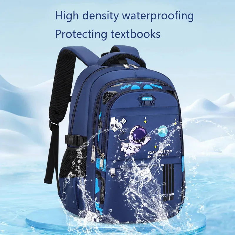Kids Astronaut Backpack – Waterproof School Bag for Boys (Ages 7-13)