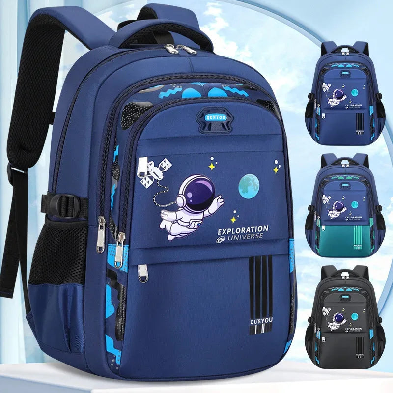 Kids Astronaut Backpack – Waterproof School Bag for Boys (Ages 7-13)