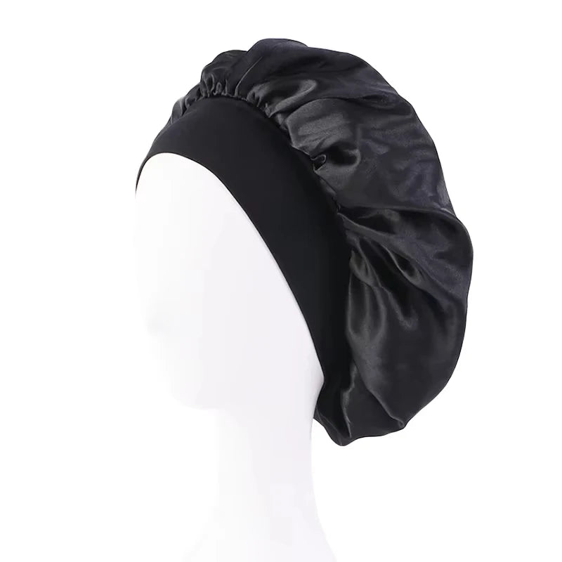Silk Bonnet for Men Women Hair Bonnet for Sleeping,High Elasticity Wide Soft Band Sleep Cap for Curly Hair Braids