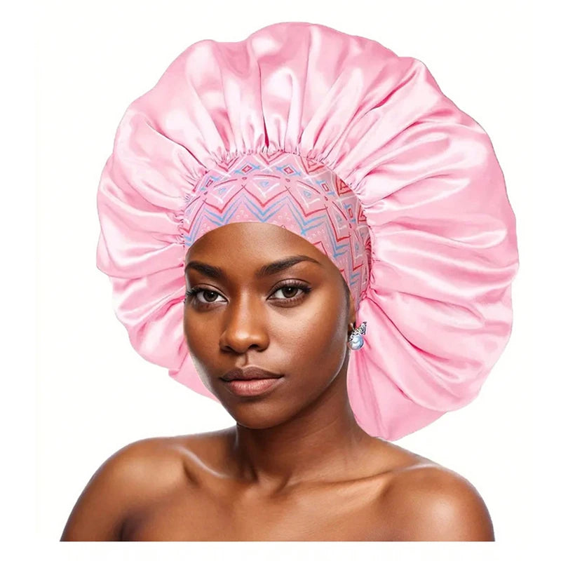 Women's Plain Color Bonnet Casual Fashion Ditsy Floral Print Wide Band Bonnet Soft Comfortable Sleeping Bonnet for Women & Girls