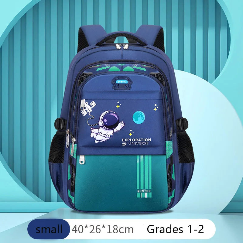 Kids Astronaut Backpack – Waterproof School Bag for Boys (Ages 7-13)