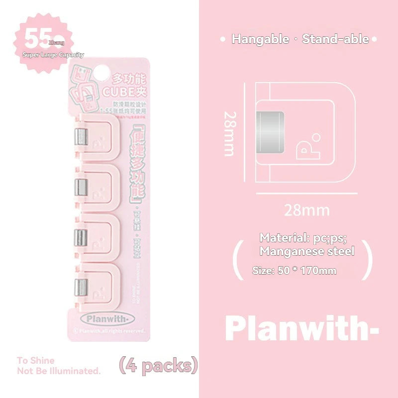 Multifunctional Mini Folder Clips – Cute Back-to-School Paper Organizer (Set of 4-6)