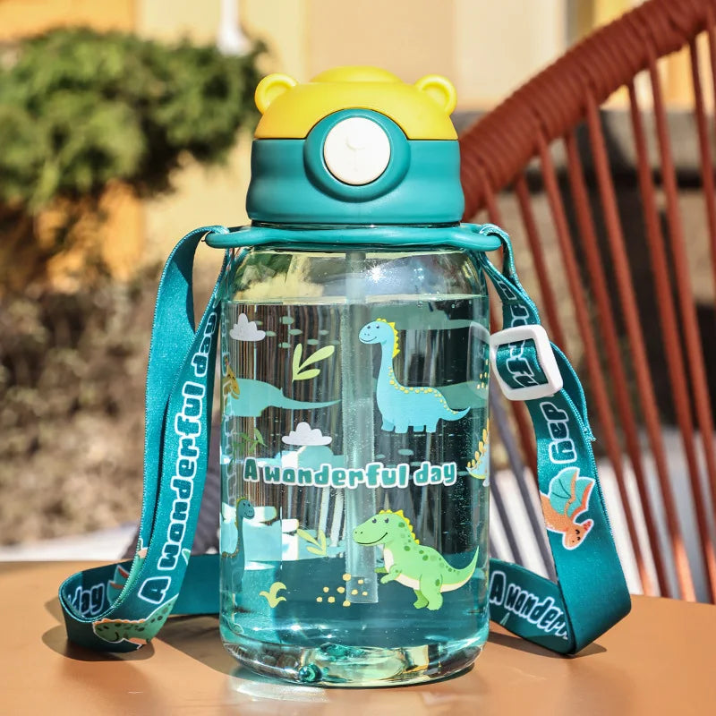 Kids Water Bottle Straw Spill Proof & Easy to carry