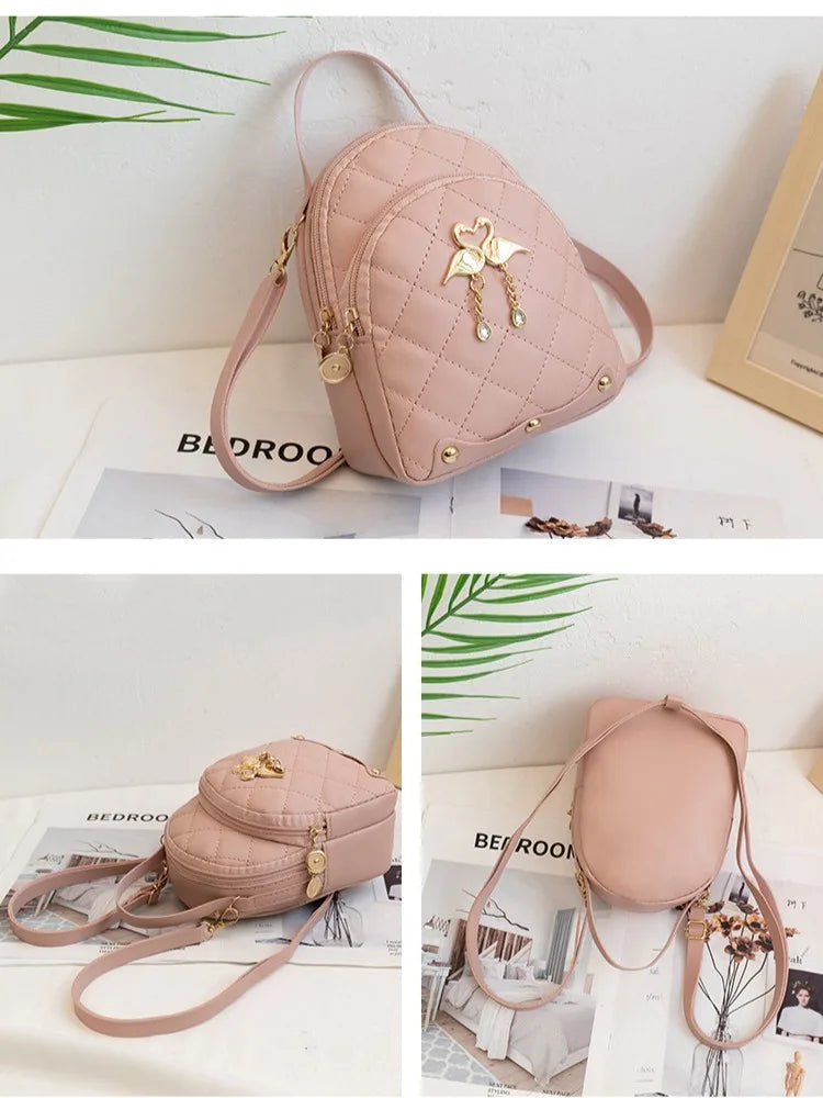 Cute Mini Backpack for Women – PU Leather Crossbody & Shoulder Bag
